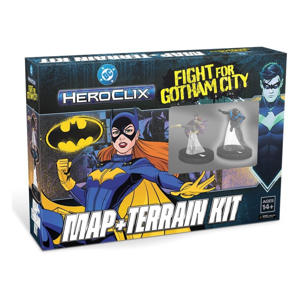 WIZKIDS DC COMICS HEROCLIX FIGHT FOR GOTHAM CITY MAP AND TERRAIN KIT