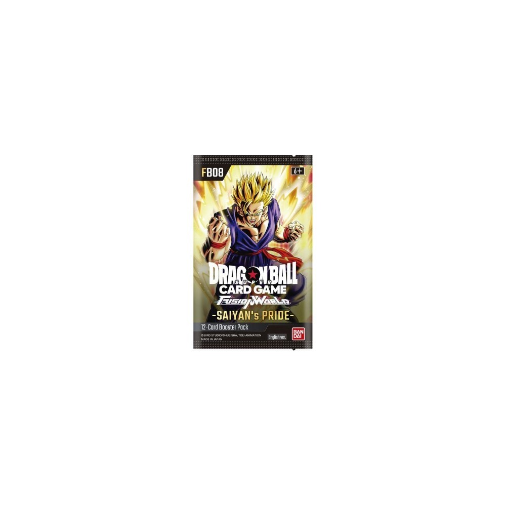 DRAGON BALL SUPER CARD FUSION WORLD SAIYAN PRIDE FB08 EU BUSTINA IN INGLESE BANDAI
