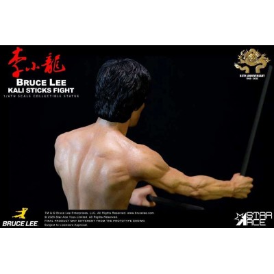 BRUCE LEE KALI STICKS FIGHT NORMAL BASEMENT STATUA RESINA FIGURE STAR ACE