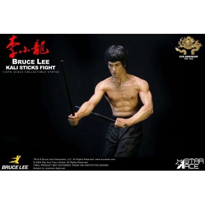 BRUCE LEE KALI STICKS FIGHT DELUXE BASEMENT STATUA RESINA FIGURE STAR ACE