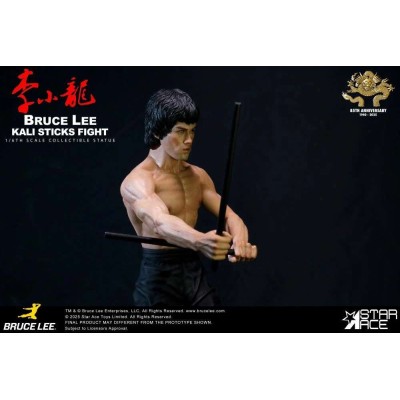 BRUCE LEE KALI STICKS FIGHT DELUXE BASEMENT STATUA RESINA FIGURE STAR ACE