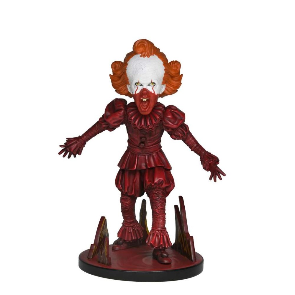 NECA IT WELCOME TO DERRY BLOOD PENNYWISE BOBBLE HEAD KNOCKER RESIN FIGURE