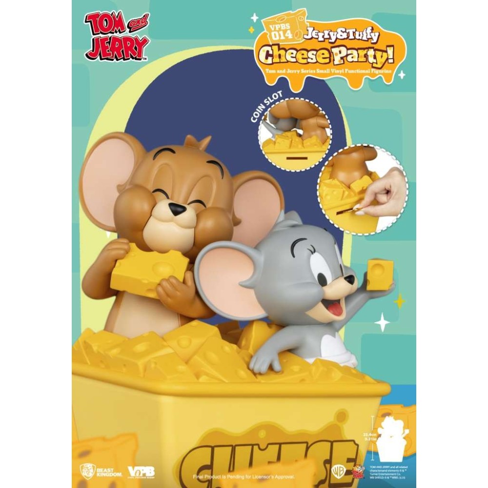 BEAST KINGDOM TOM & JERRY JERRY & TUFFY CHEESE PARTY BANK