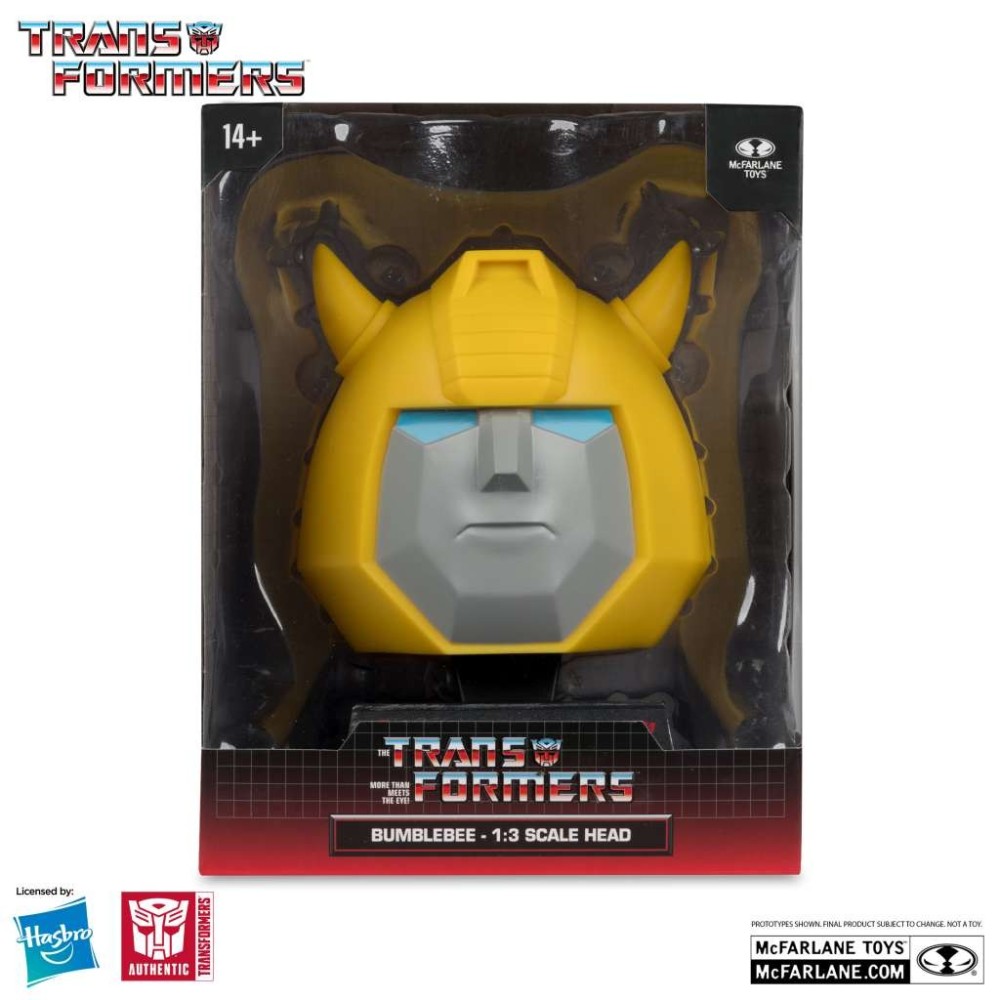 MC FARLANE TRANSFORMERS BUMBLEBEE 1:3 SCALE HEAD REPLICA IN PVC