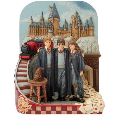 HARRY POTTER TRIO CASTLE SCENE THE JOURNEY BEGINS STATUA FIGURE DIORAMA ENESCO