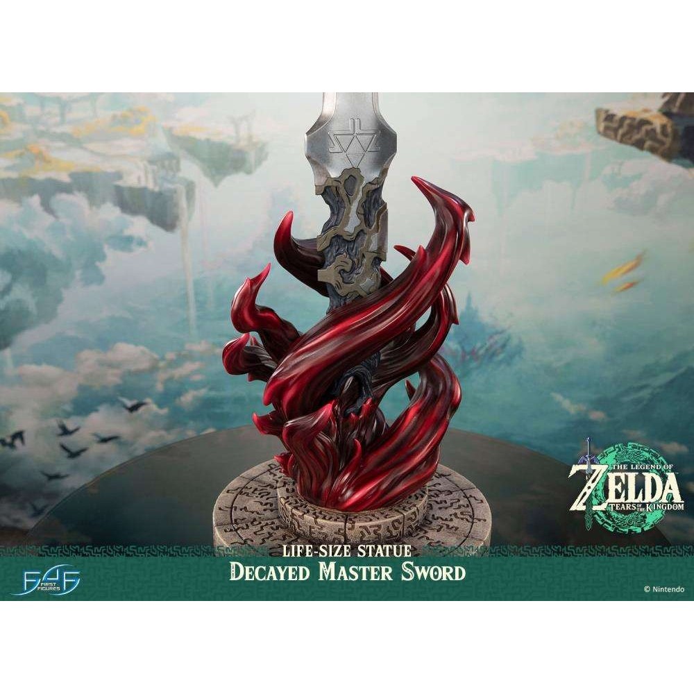 THE LEGEND OF ZELDA TEARS OF THE KINGDOM DECAYED MASTER SWORD LIFE SIZE REPLICA STATUA FIRST4FIGURES