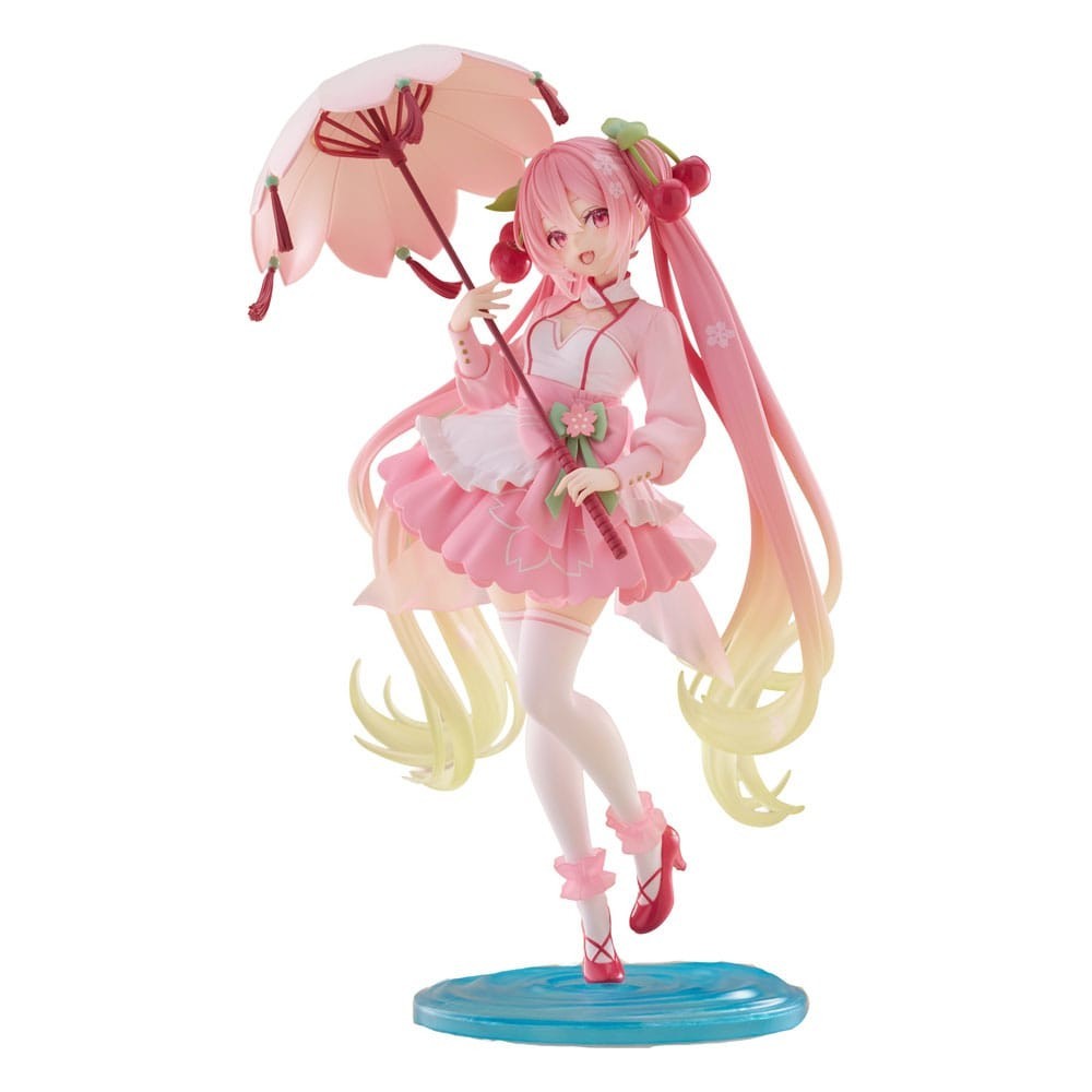 HATSUNE MIKU AMP SAKURA MIKU SAKURA DRESS NEWLEY WRITTEN FIGURE STATUA TAITO