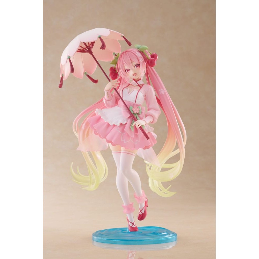 HATSUNE MIKU AMP SAKURA MIKU SAKURA DRESS NEWLEY WRITTEN FIGURE STATUA TAITO