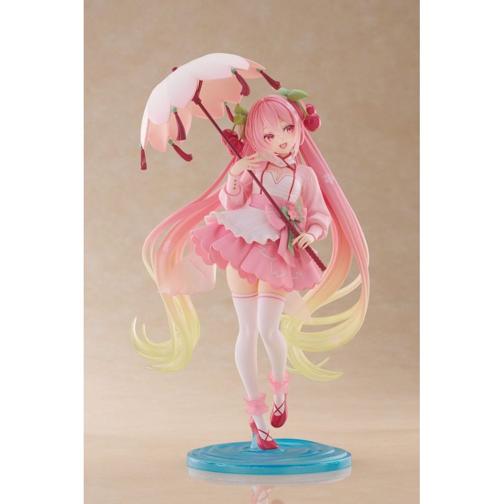 TAITO HATSUNE MIKU AMP SAKURA MIKU SAKURA DRESS NEWLEY WRITTEN FIGURE STATUE