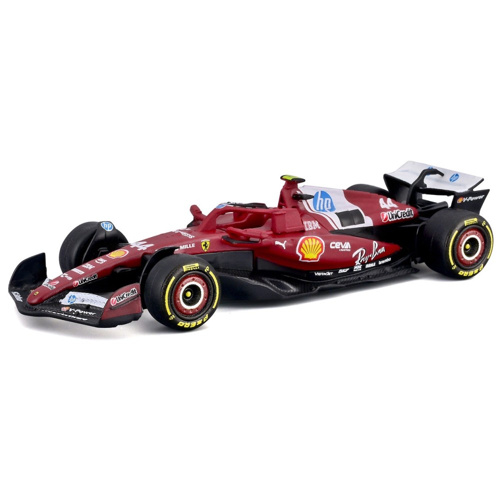 BBURAGO FERRARI SF-25 44 LEWIS HAMILTON DIE CAST METAL 1/64 MODEL REPLICA