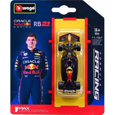 BBURAGO REDBULL RACING RB21 1 MAX VERSTAPPEN DIE CAST METAL 1/64 MODEL REPLICA