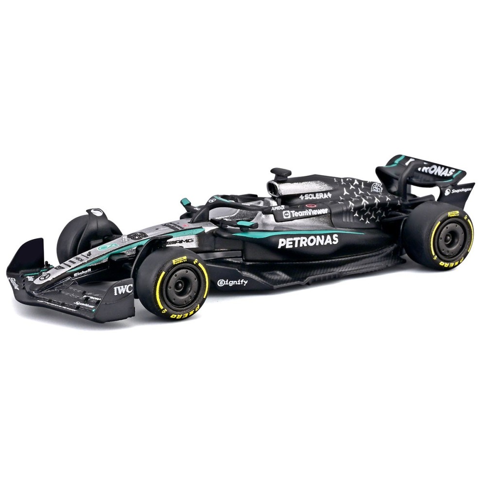 BBURAGO MERCEDES-AMG F1 W16 63 GEORGE RUSSELL DIE CAST METAL 1/64 MODEL REPLICA