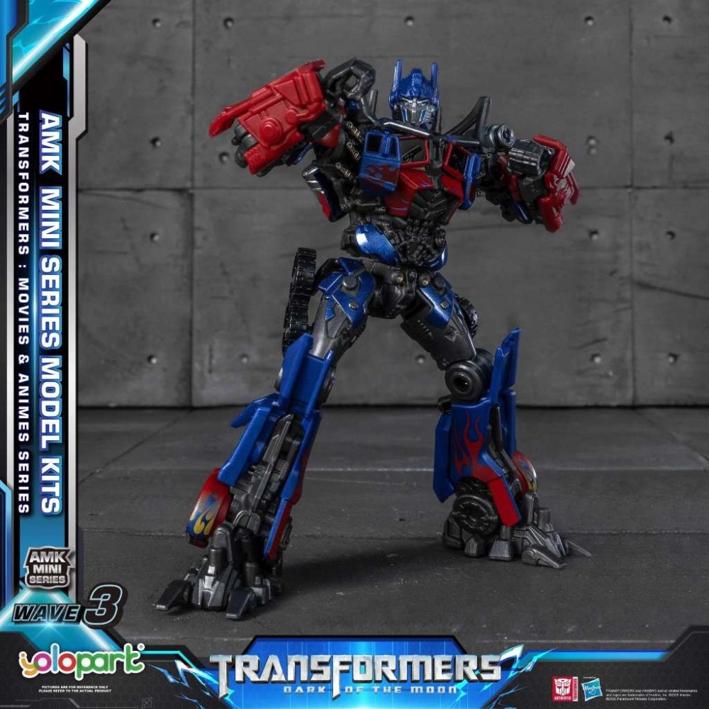 YOLOPARK TRANSFORMERS DARK OF THE MOON OPTIMUS PRIME MODEL KIT AMK SERIES MINI ACTION FIGURE