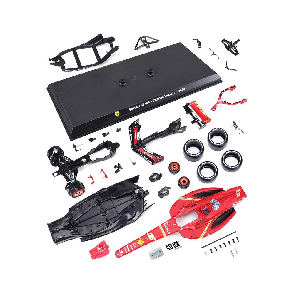 BBURAGO FERRARI SF-24 CHARLES LECLERC 16 DIE CAST METAL 1/24 MODEL KIT MODEL REPLICA