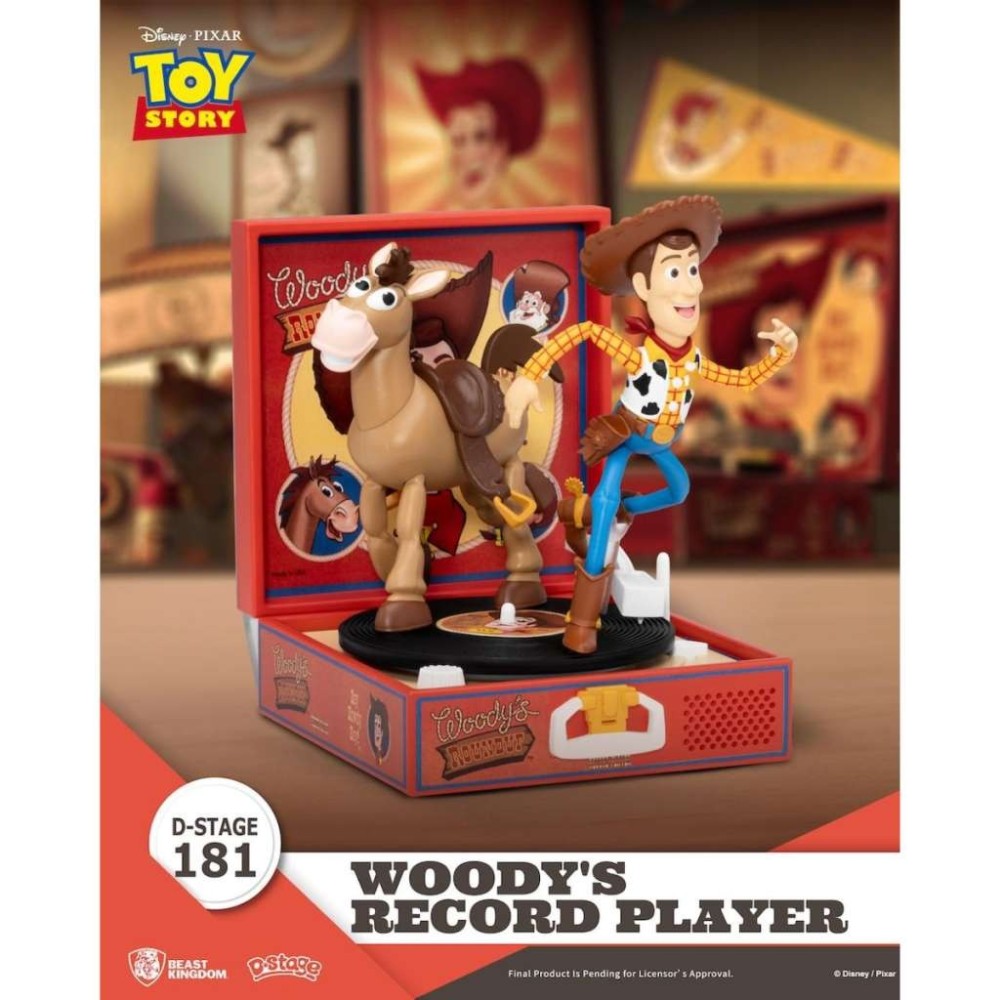 BEAST KINGDOM TOY STORY WOODY'S RECORD PLAYER D-STAGE 181 DIORAMA STATUE