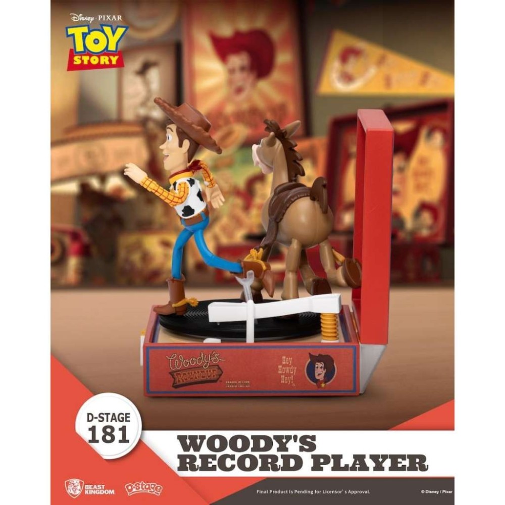 BEAST KINGDOM TOY STORY WOODY'S RECORD PLAYER D-STAGE 181 DIORAMA STATUE