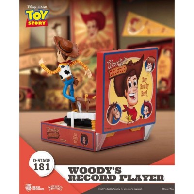 TOY STORY WOODY'S RECORD PLAYER D-STAGE 181 DIORAMA STATUA FIGURE BEAST KINGDOM