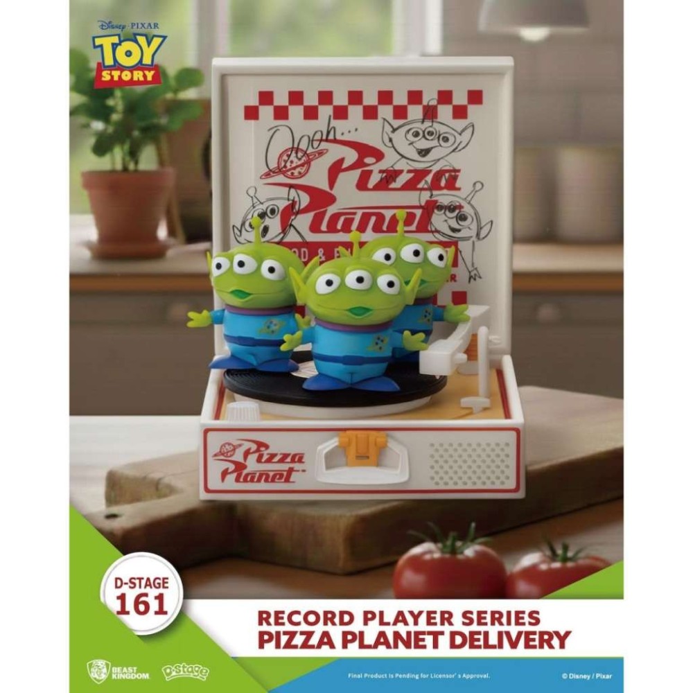 TOY STORY PIZZA PLANET DELIVERY RECORD PLAYER D-STAGE 161 DIORAMA STATUA FIGURE BEAST KINGDOM