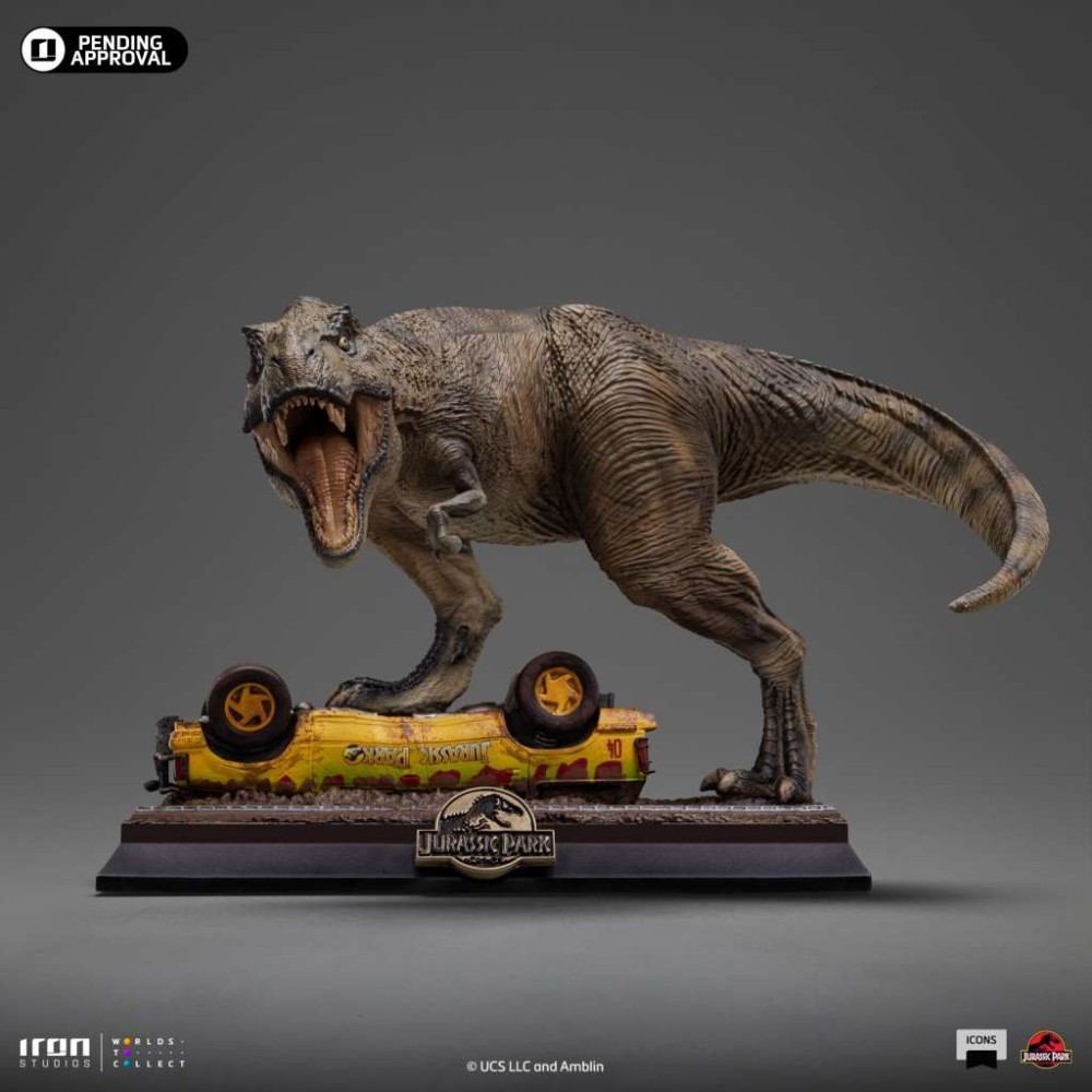 IRON STUDIOS JURASSIC PARK ICONS T-REX ATTACK STATUE
