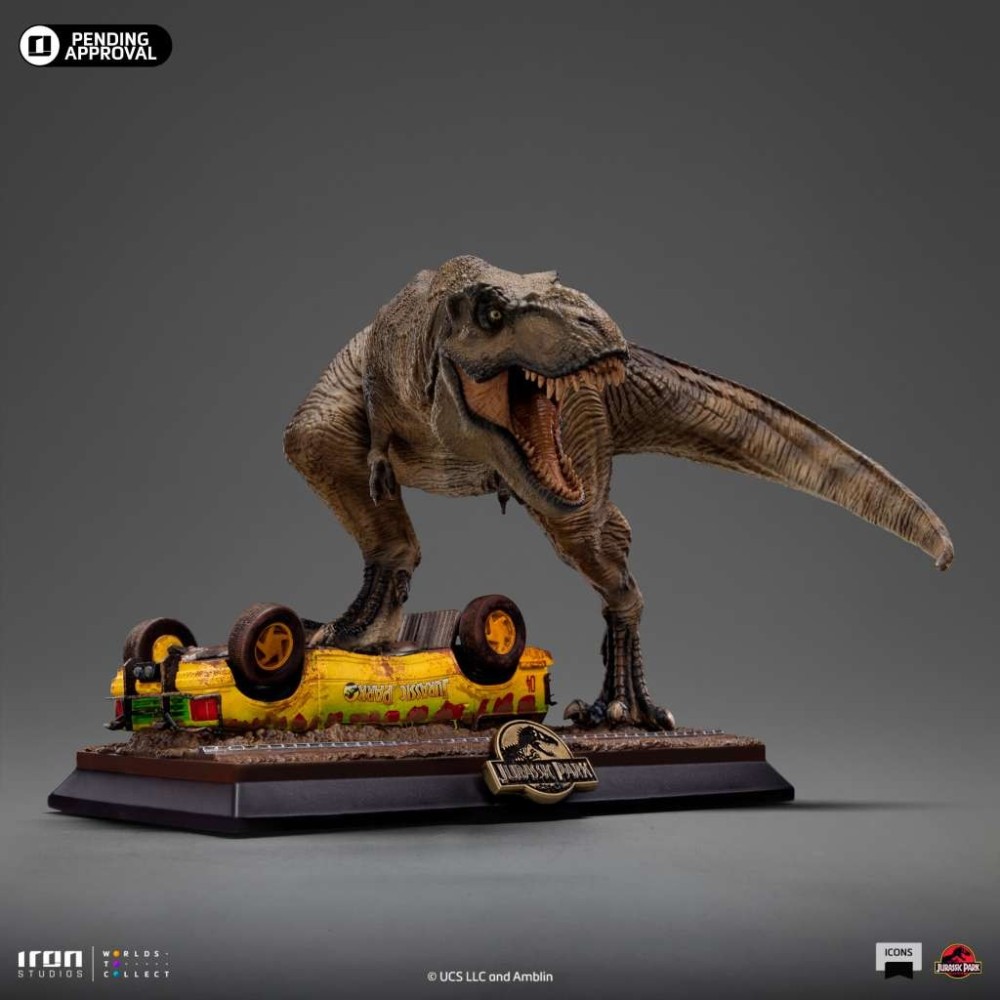 IRON STUDIOS JURASSIC PARK ICONS T-REX ATTACK STATUE
