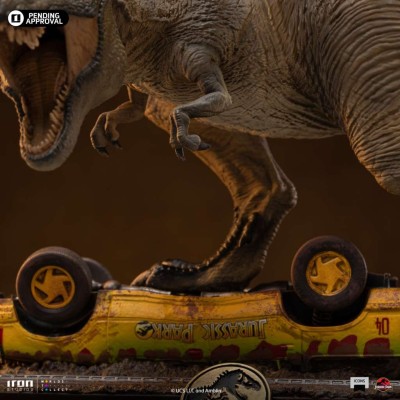 IRON STUDIOS JURASSIC PARK ICONS T-REX ATTACK STATUE