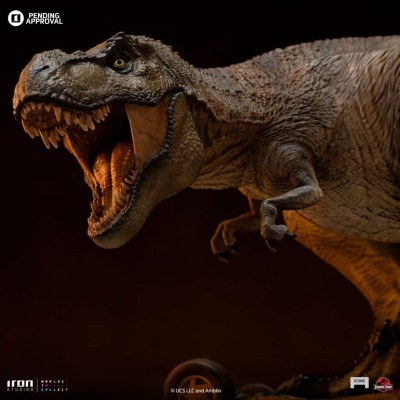 JURASSIC PARK ICONS T-REX ATTACK STATUA FIGURE IRON STUDIOS