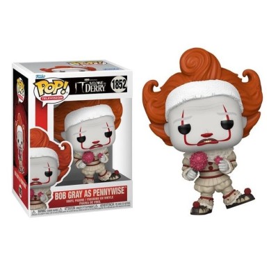 FUNKO FUNKO POP! TELEVISION IT WELCOME TO DERRY BOB GRAY AS PENNYWISE BOBBLE HEAD