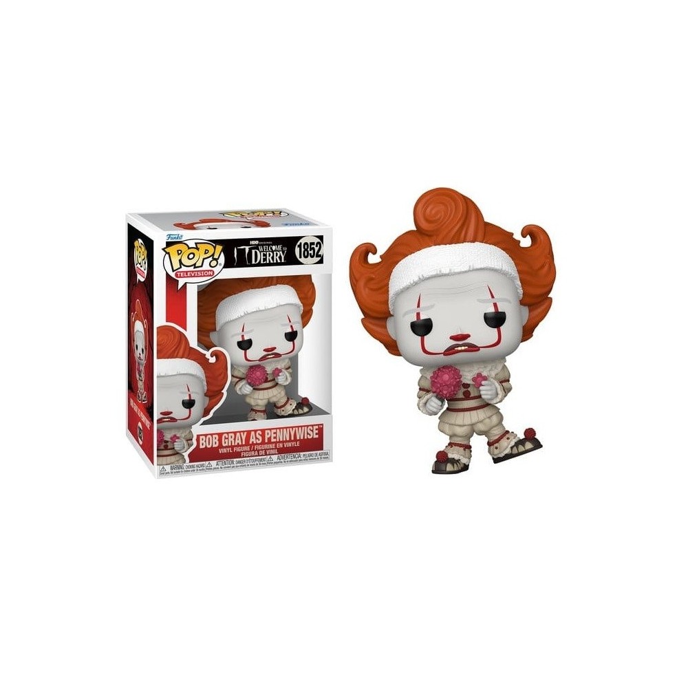 FUNKO POP! IT WELCOME TO DERRY BOB GRAY AS PENNYWISE BOBBLE HEAD FIGURE FUNKO