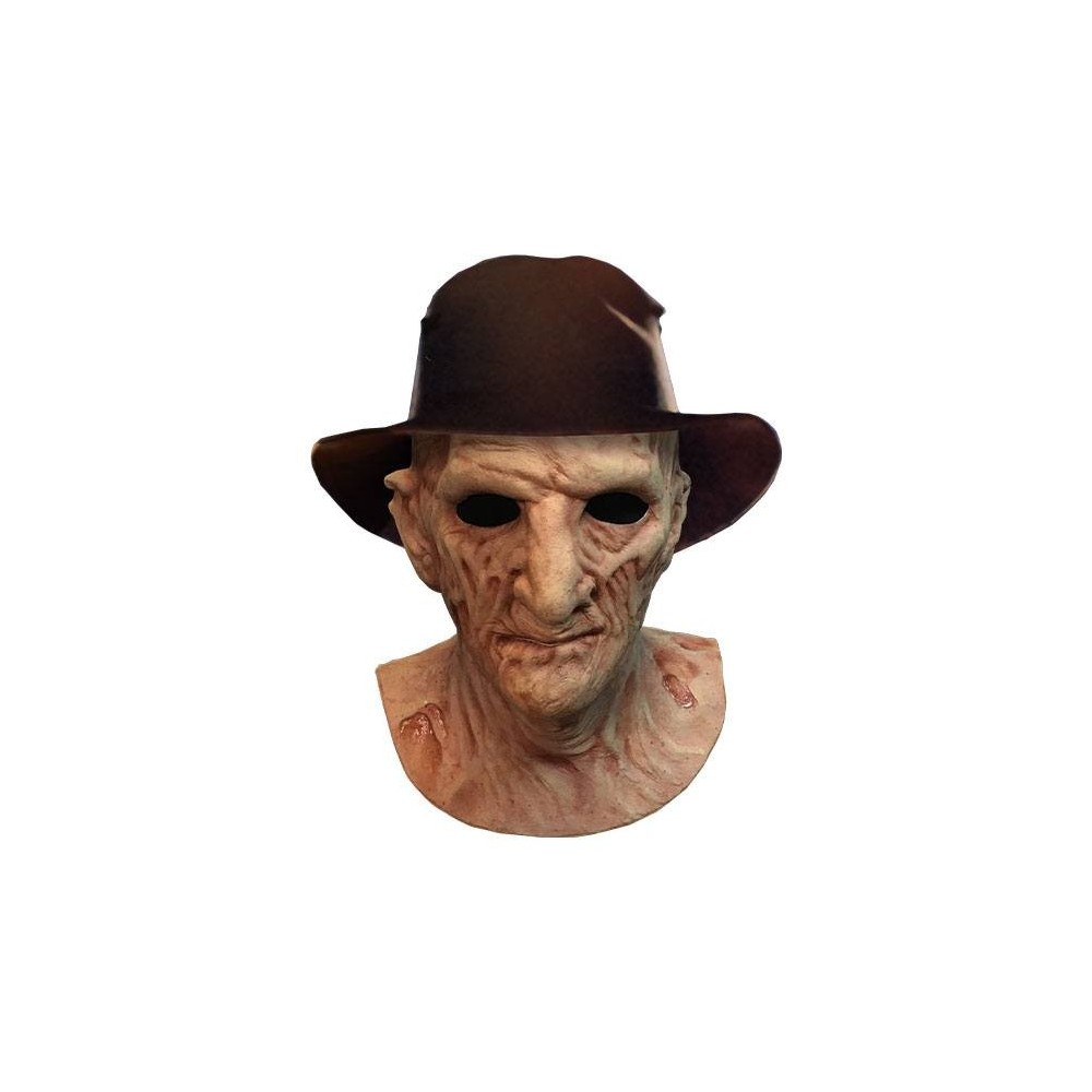 A NIGHTMARE ON ELM STREET 2 FREDDY KRUEGER DLX LATEX MASK WITH HAT MASCHERA TRICK OR TREAT STUDIOS