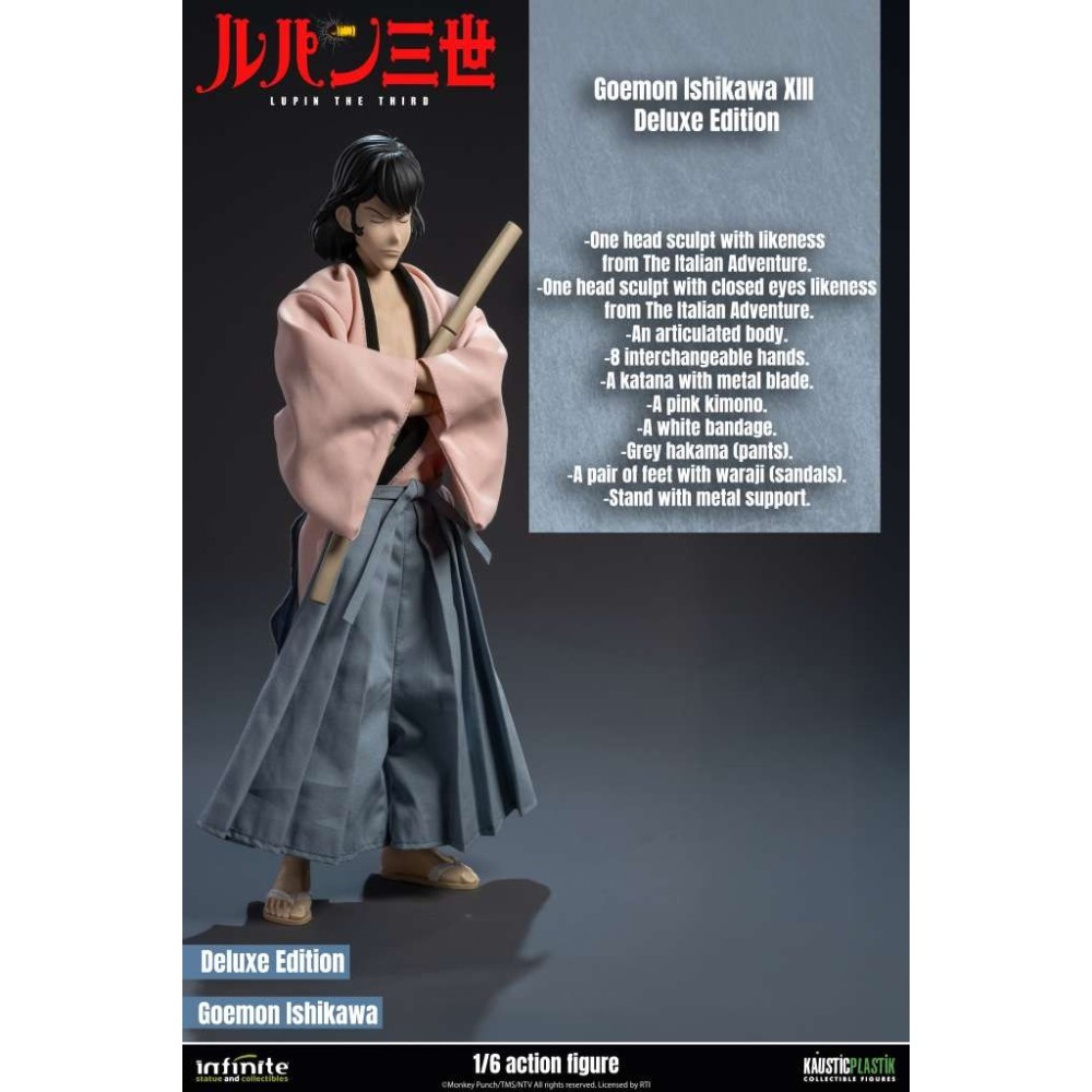 INFINITE STATUE LUPIN THE THIRD THE ITALIAN ADVENTURE GOEMON ISHIKAWA XIII DELUXE VERSION ACTION FIGURE