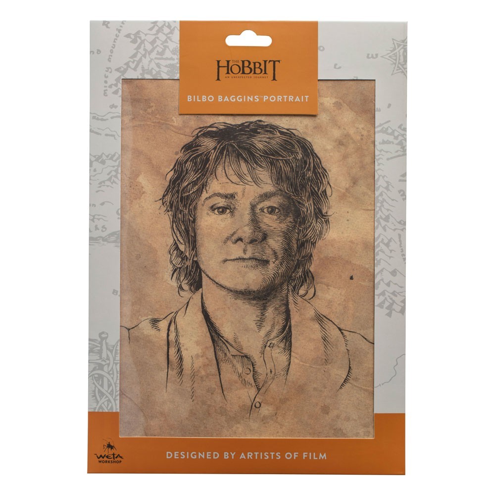 THE HOBBIT ART PRINT PORTRAIT OF BILBO BAGGINS 21 X 28 CM WETA
