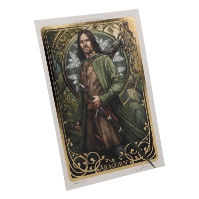 LORD OF THE RINGS ARAGORN ART PRINT ART CARD LIMITED EDITION 21 X 14 CM WETA