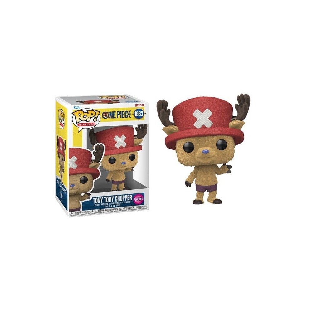 FUNKO FUNKO POP! TELEVISION ONE PIECE NETFLIX TONY TONY CHOPPER FLOCKED BOBBLE HEAD FIGURE