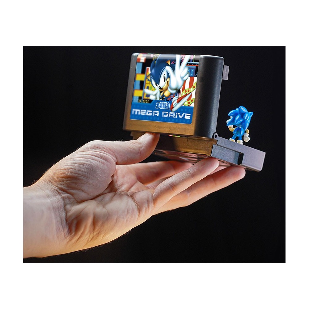 CONSOLE HEROES SEGA MEGA DRIVE SONIC 3 DIORAMA REPLICA CARTUCCIA