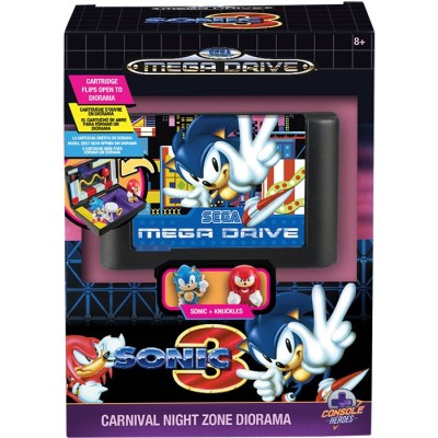 CONSOLE HEROES SEGA MEGA DRIVE SONIC 3 DIORAMA REPLICA CARTUCCIA