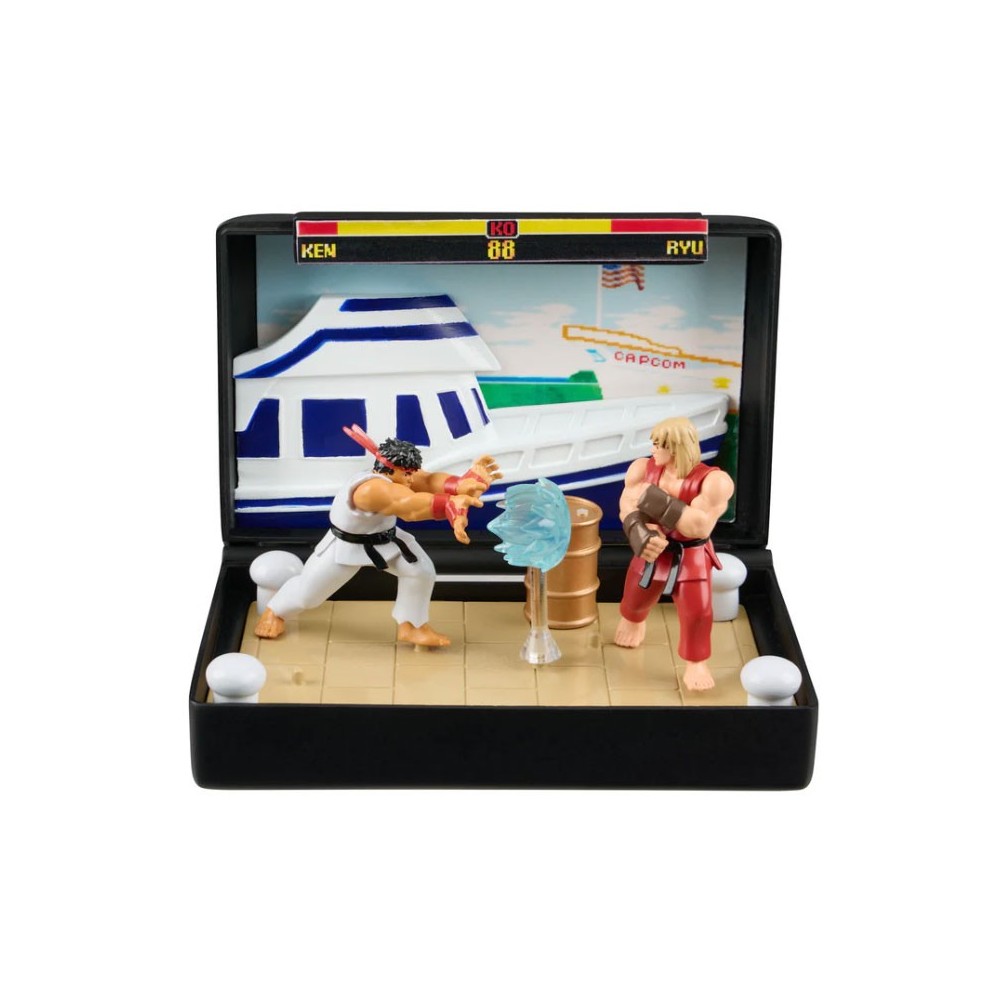 CONSOLE HEROES SEGA MEGA DRIVE SUPER STREET FIGHTER 2 DIORAMA REPLICA CARTUCCIA