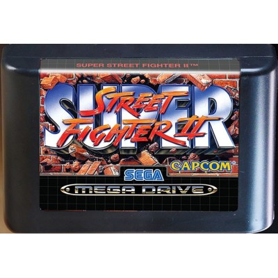 CONSOLE HEROES SEGA MEGA DRIVE SUPER STREET FIGHTER 2 DIORAMA REPLICA CARTRIDGE