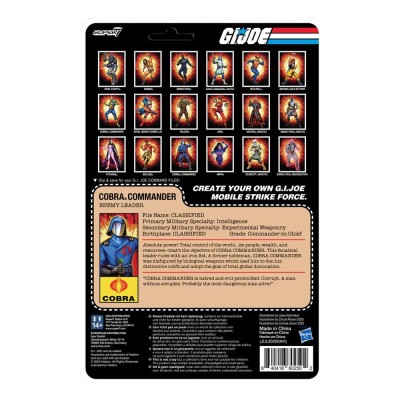 SUPER7 G.I. JOE REACTION+ COBRA COMMANDER MOVIE ACTION FIGURE