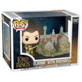FUNKO POP! TOWN THE LORD OF THE RINGS ELROND WITH RIVENDELL FIGURE FUNKO