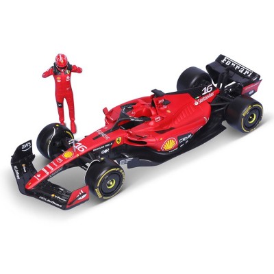 BBURAGO FERRARI SF-23 CON CHARLES LECLERC DIE CAST METAL 1/24 MODEL REPLICA
