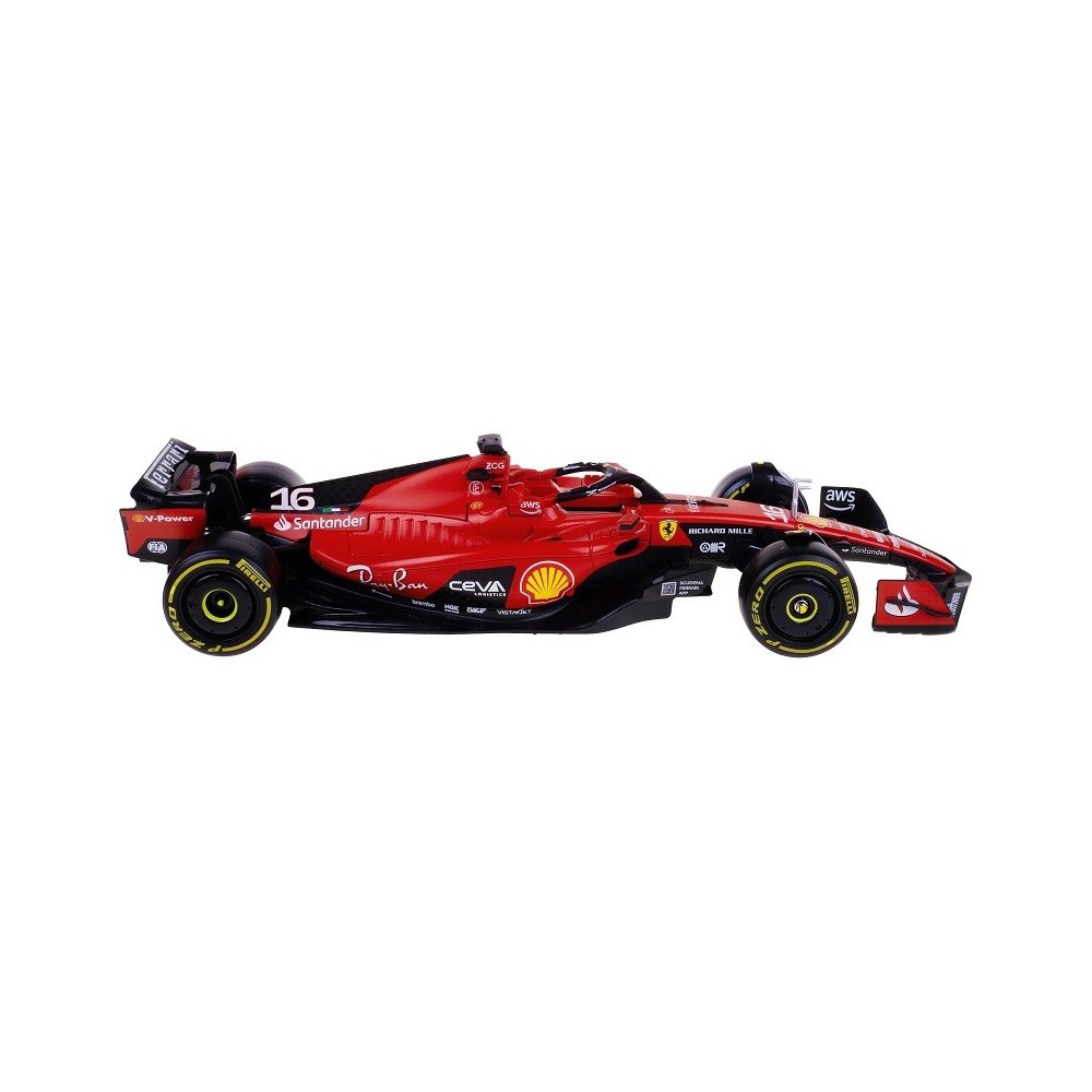BBURAGO FERRARI SF-23 WITH CHARLES LECLERC DIE CAST METAL 1/24 MODEL REPLICA
