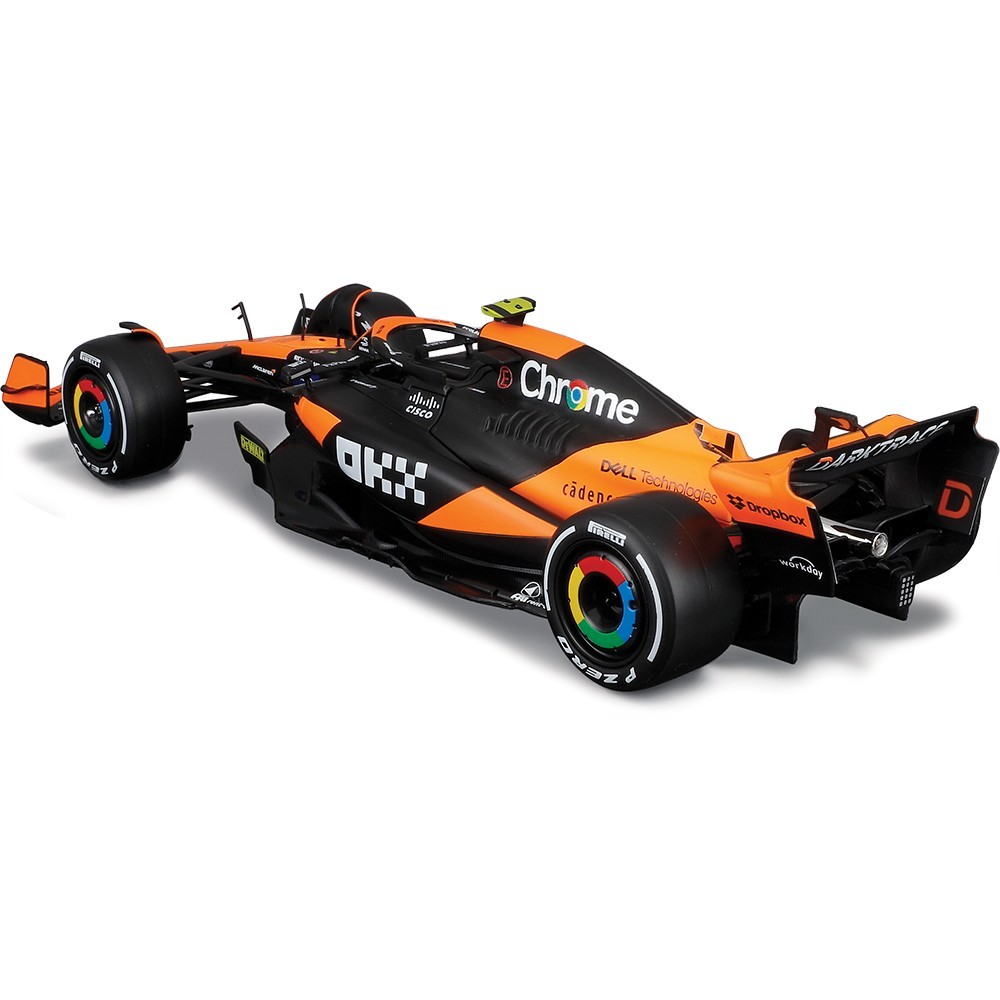 BBURAGO MCLAREN MCL38 WITH LANDO NORRIS DIE CAST METAL 1/24 MODEL REPLICA