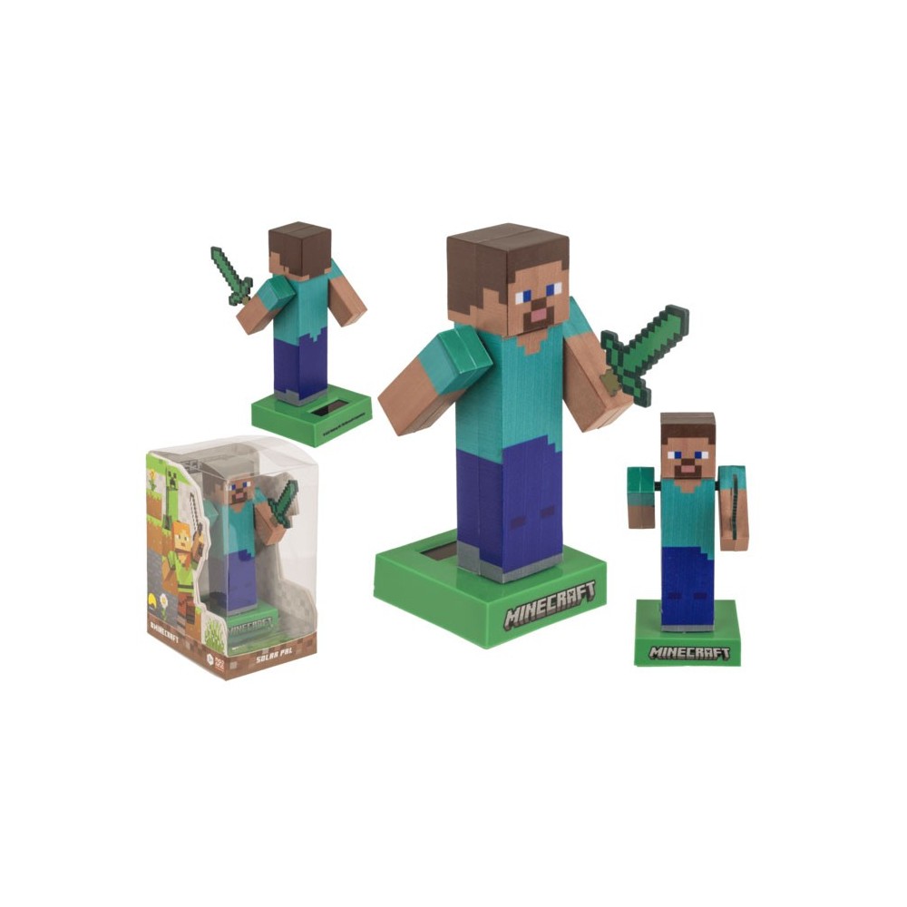 MINECRAFT SOLAR PAL MOTION STEVE FIGURE OUT OF THE BLUE