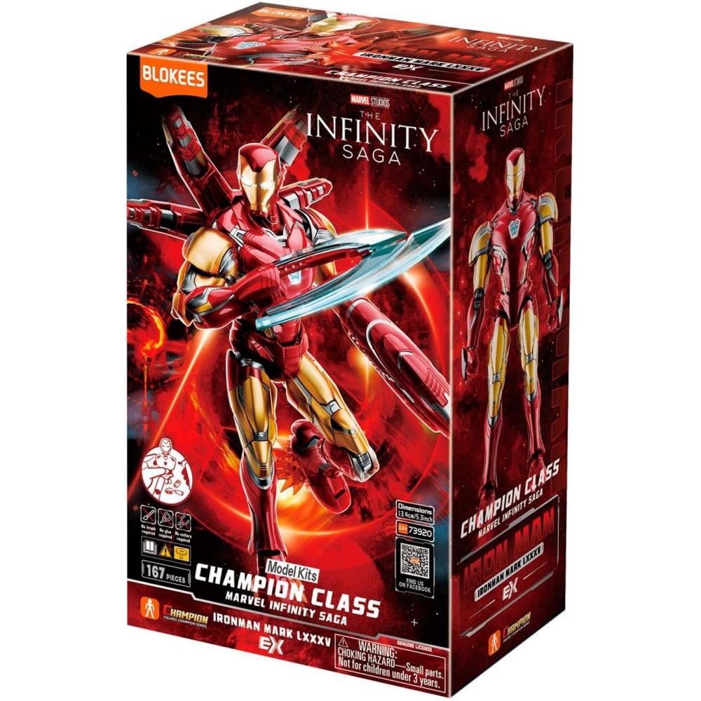MARVEL INFINITY SAGA IRON MAN MARK LXXXV CHAMPION CLASS MODEL KIT ACTION FIGURE BLOKEES