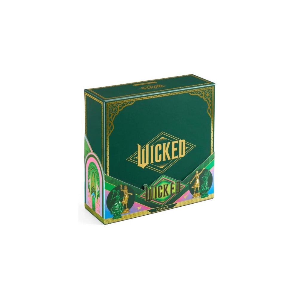WICKED FOR GOOD SHIZ VS EMERALD CITY CHESS SET SCACCHIERA NOBLE COLLECTIONS