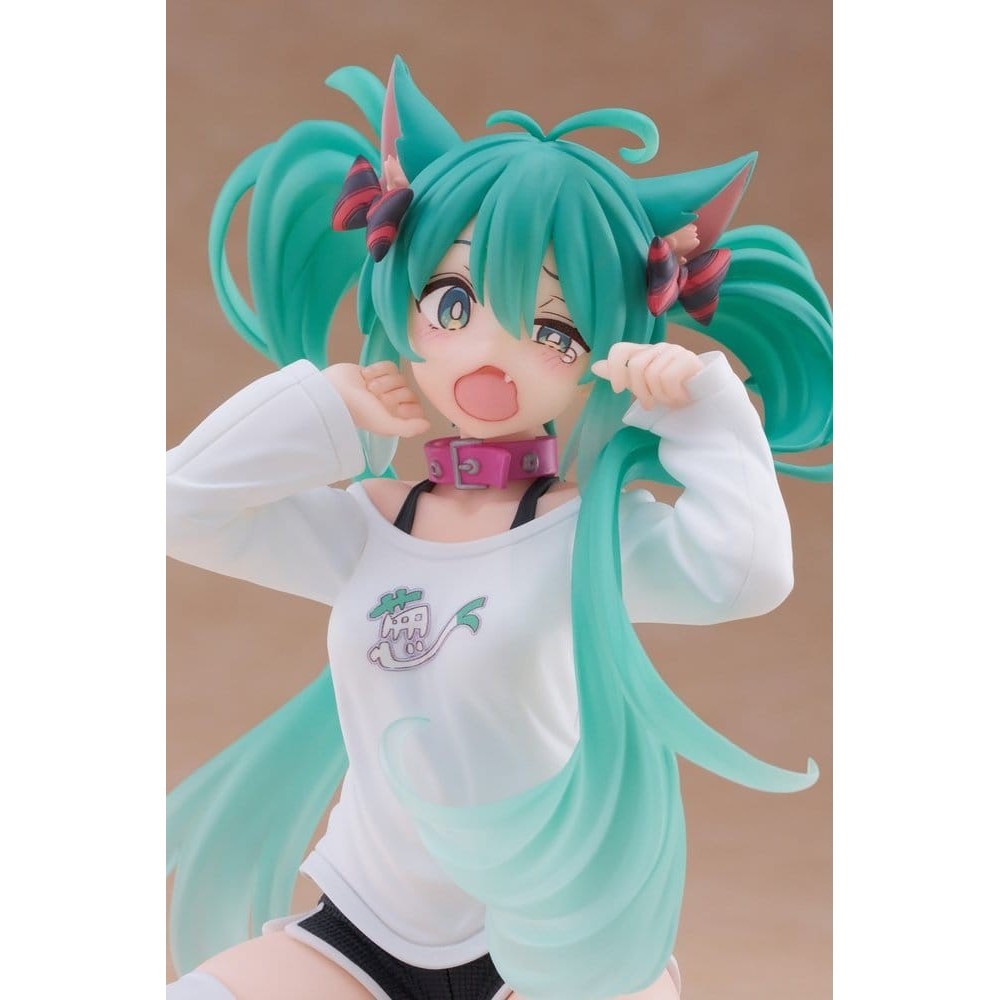 HATSUNE MIKU CAT EAR T-SHIRT VER. DESKTOP CUTE FIGURE STATUA TAITO