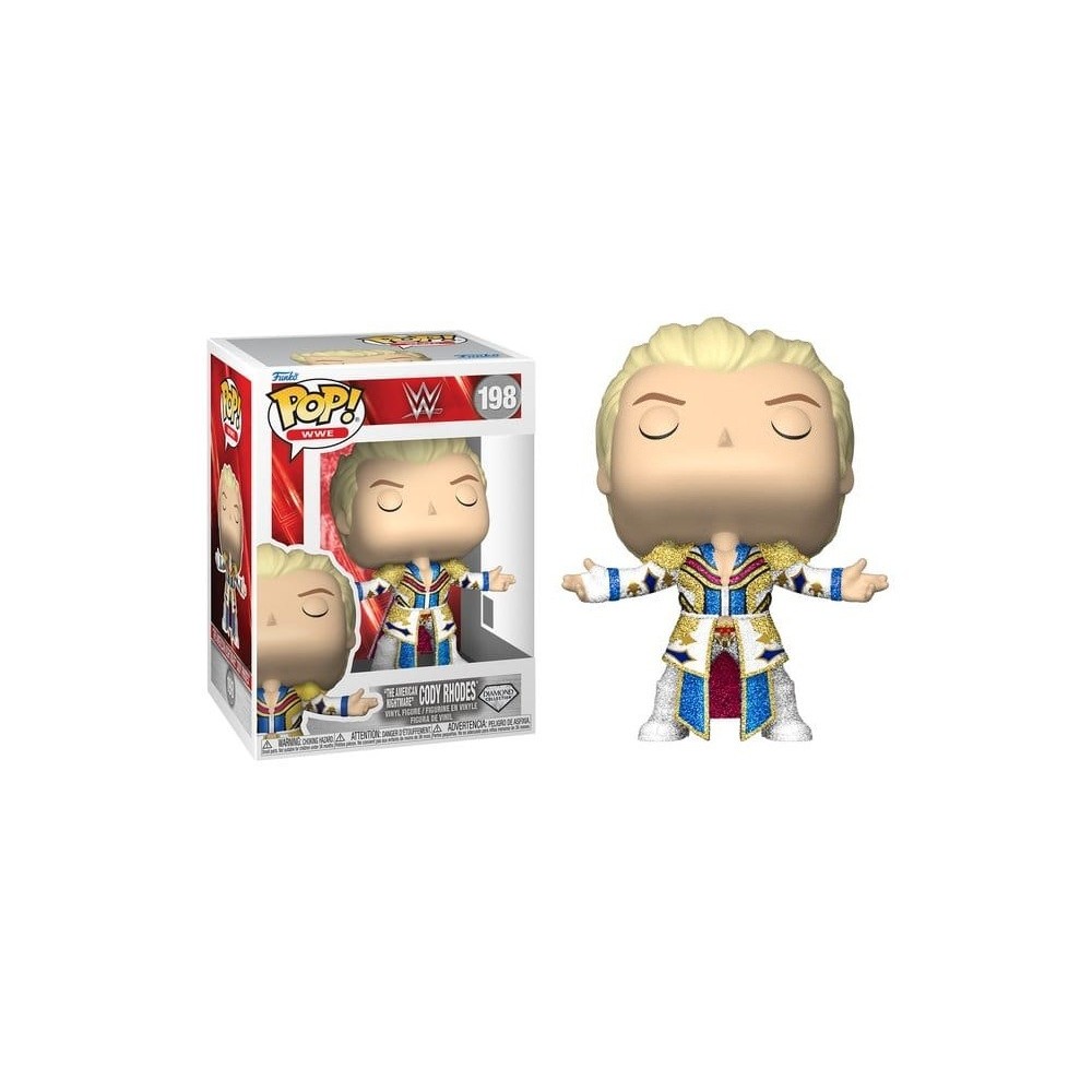 FUNKO FUNKO POP! WWE CODY RHODES DIAMOND 198 BOBBLE HEAD FIGURE