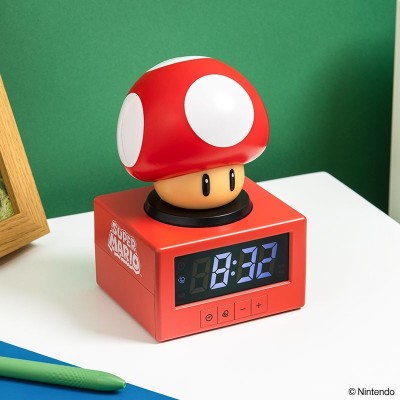 PALADONE PRODUCTS SUPER MARIO MUSHROOM ICON ALARM CLOCK MOOD LIGHT