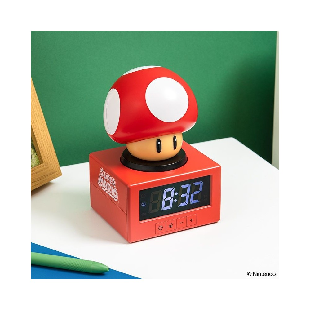 SUPER MARIO MUSHROOM ICON ALARM CLOCK SVEGLIA LAMPADA PALADONE PRODUCTS