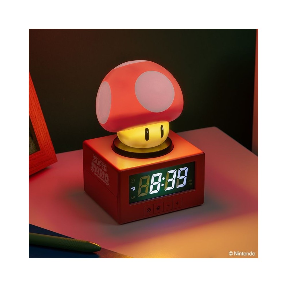 SUPER MARIO MUSHROOM ICON ALARM CLOCK SVEGLIA LAMPADA PALADONE PRODUCTS